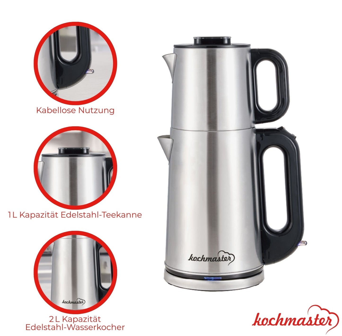 Kochmaster Dem Efendi Elegance Steel – Elegant tea maker