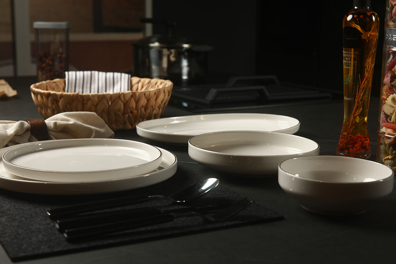 Veloura Silver Geschirr Set, 25 teilig