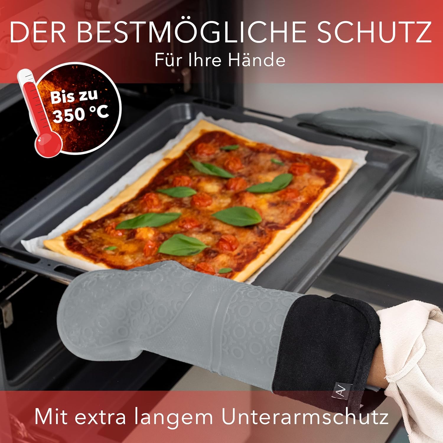 kochmaster Silikon Ofenhandschuhe 2er Set – Hitzebeständig