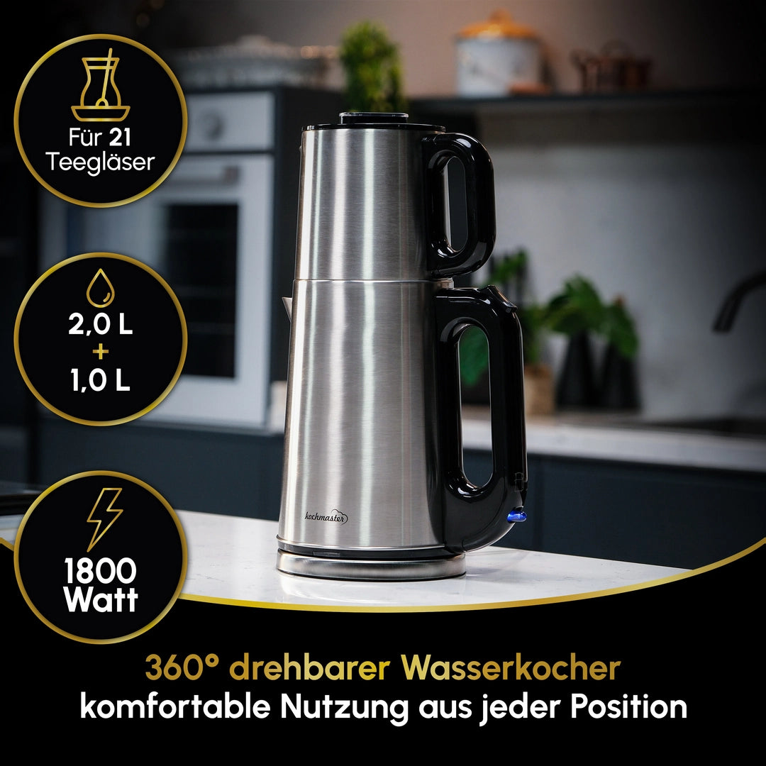 Kochmaster Dem Efendi Elegance Steel – Şık çay makinesi