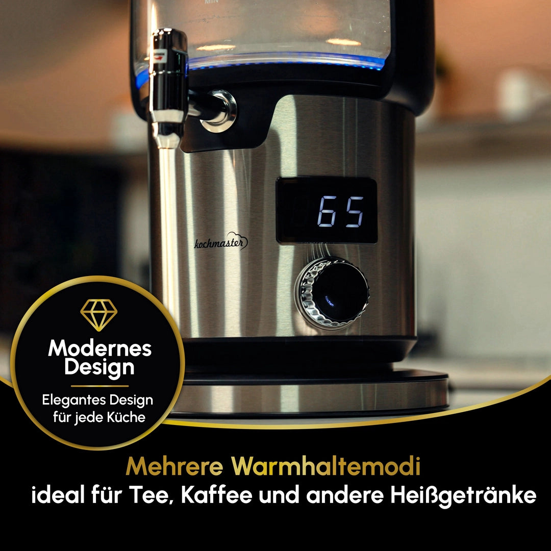 KOCHMASTER Aura Elektrischer Samowar aus Glas