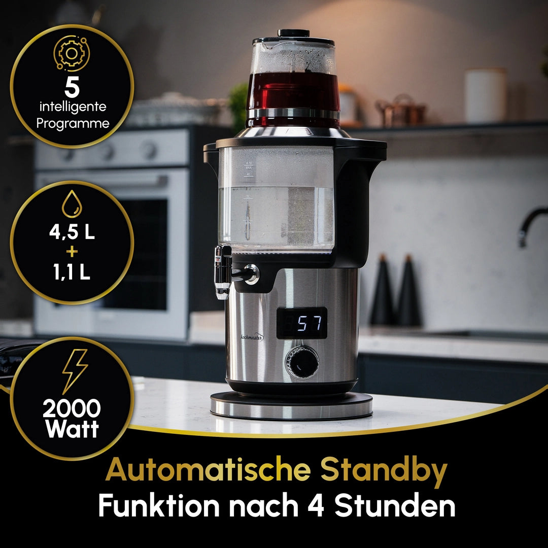 KOCHMASTER Aura Elektrischer Samowar aus Glas