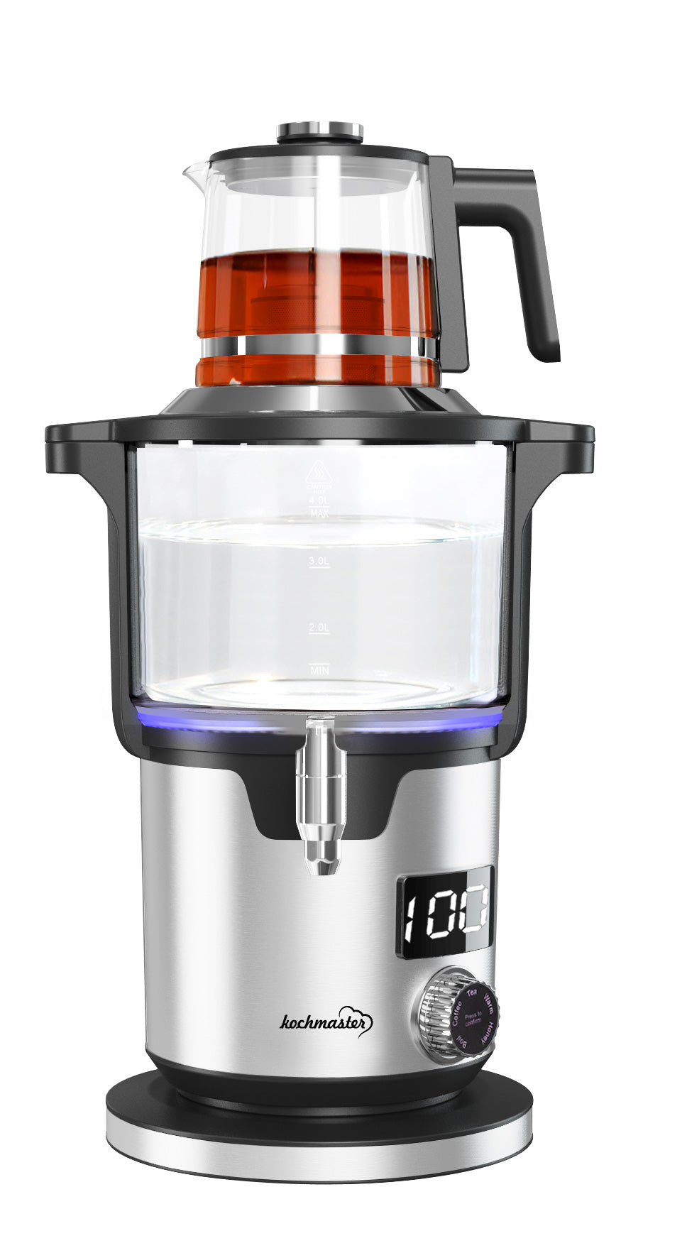 KOCHMASTER Aura Elektrischer Samowar aus Glas