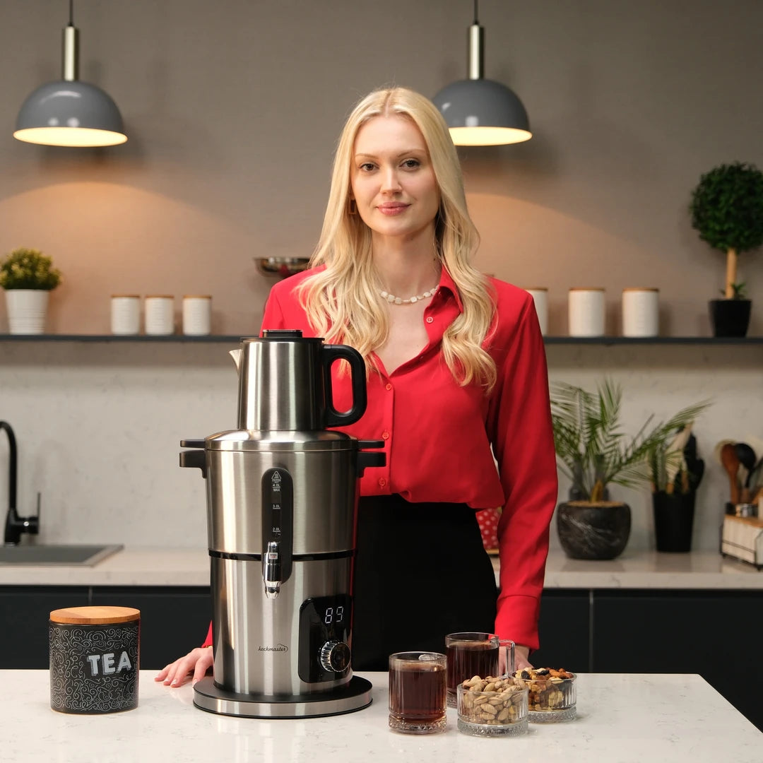 KOCHMASTER Aura Elektrische Samowar aus Edelstahl