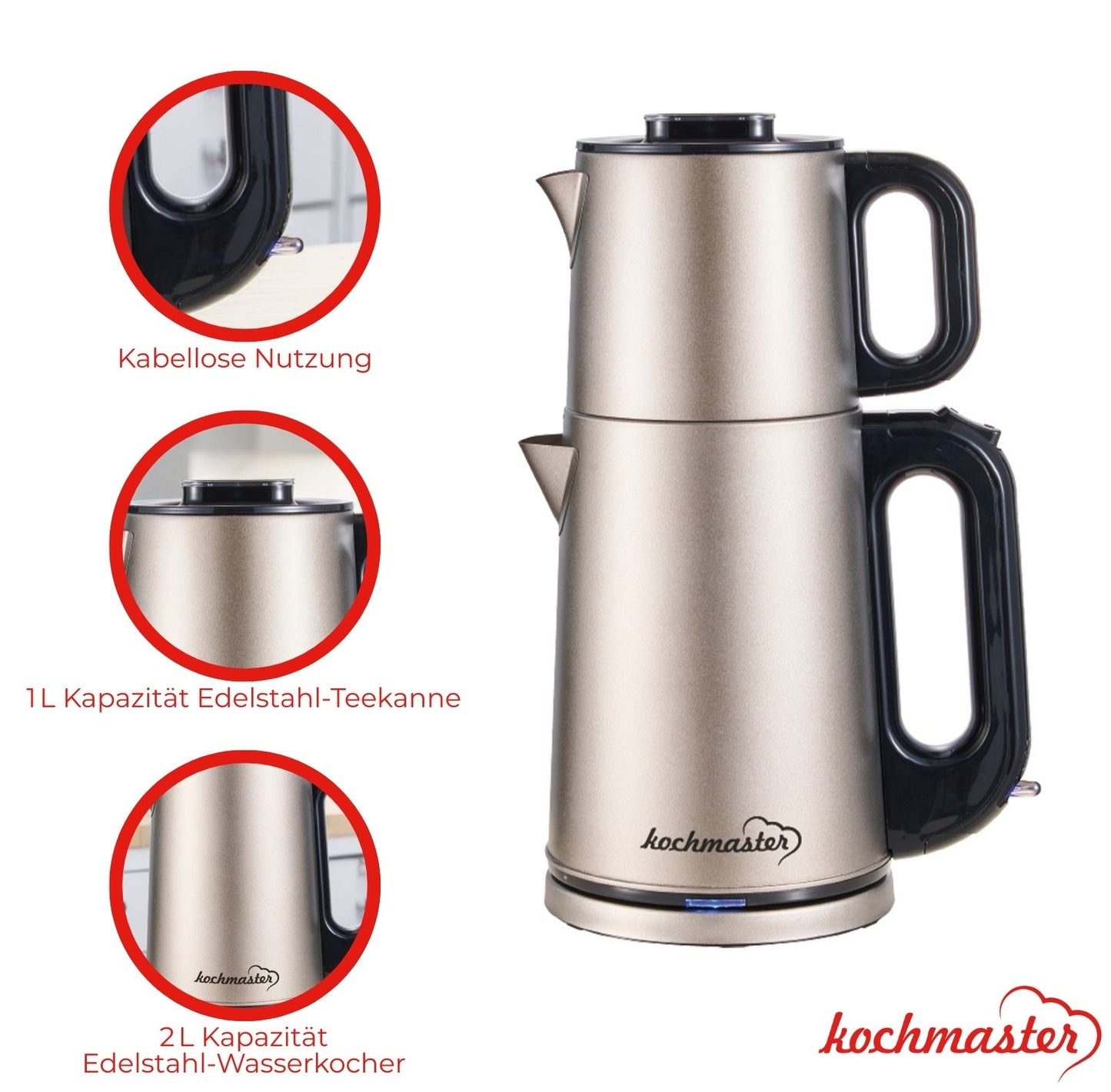 Kochmaster Dem Vakti Gold Edition Teemaschine Premium-Design