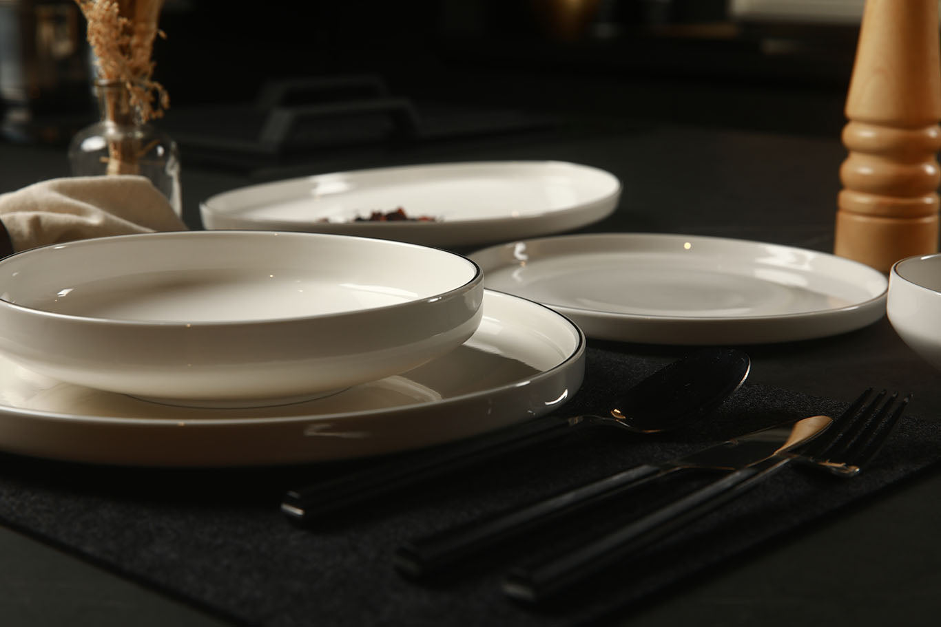 Veloura Silver Geschirr Set, 25 teilig