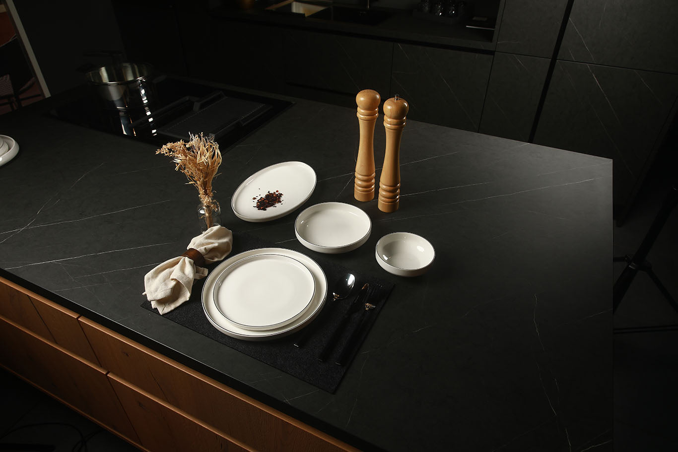 Veloura Silver Geschirr Set, 25 teilig