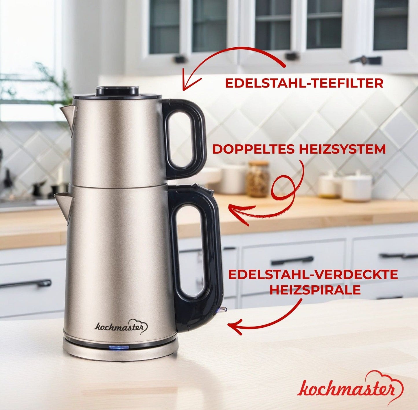Kochmaster Dem Vakti Gold Edition Teemaschine Premium-Design