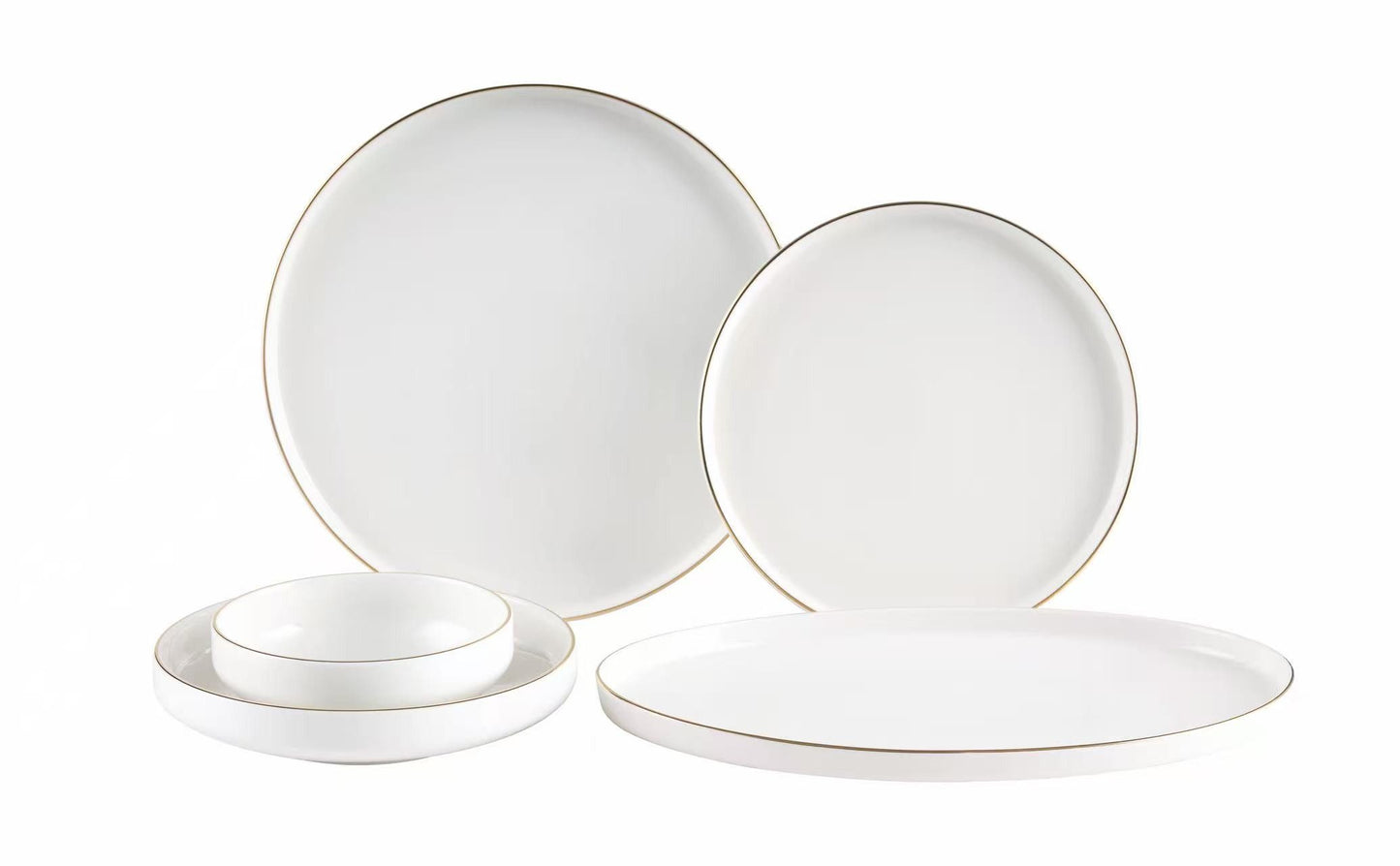 Kochmaster Veloura Gold Geschirr Set für 6 Personen, 25 teilig