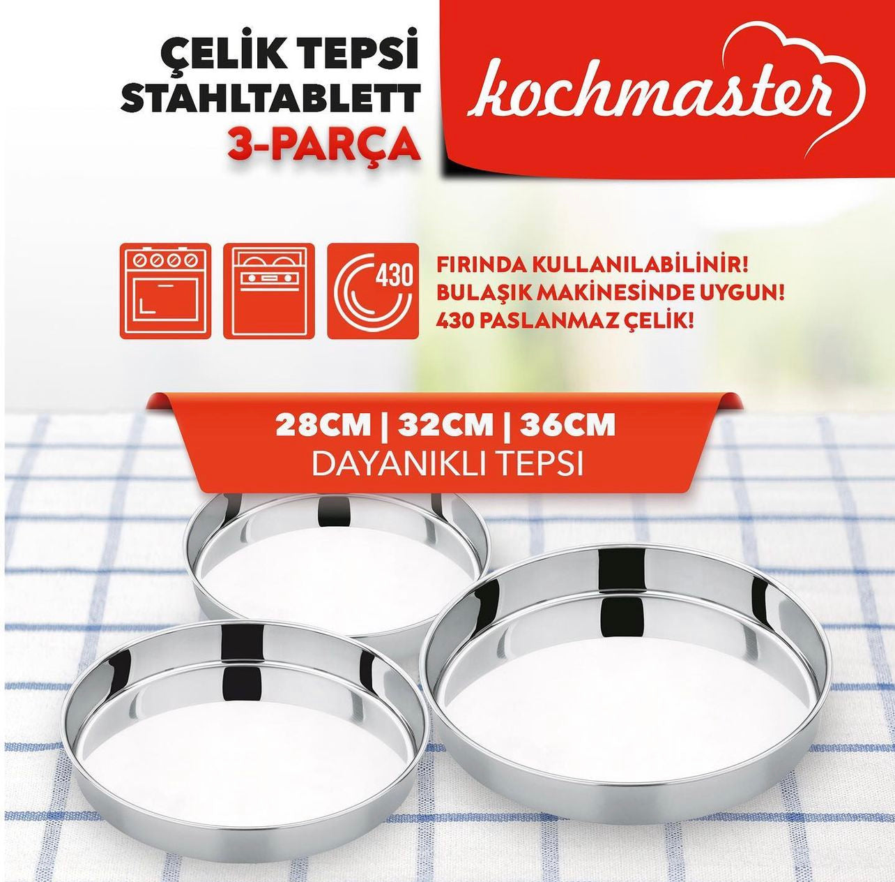 Kochmaster Platinum Fırın Tepsisi 3 Parça