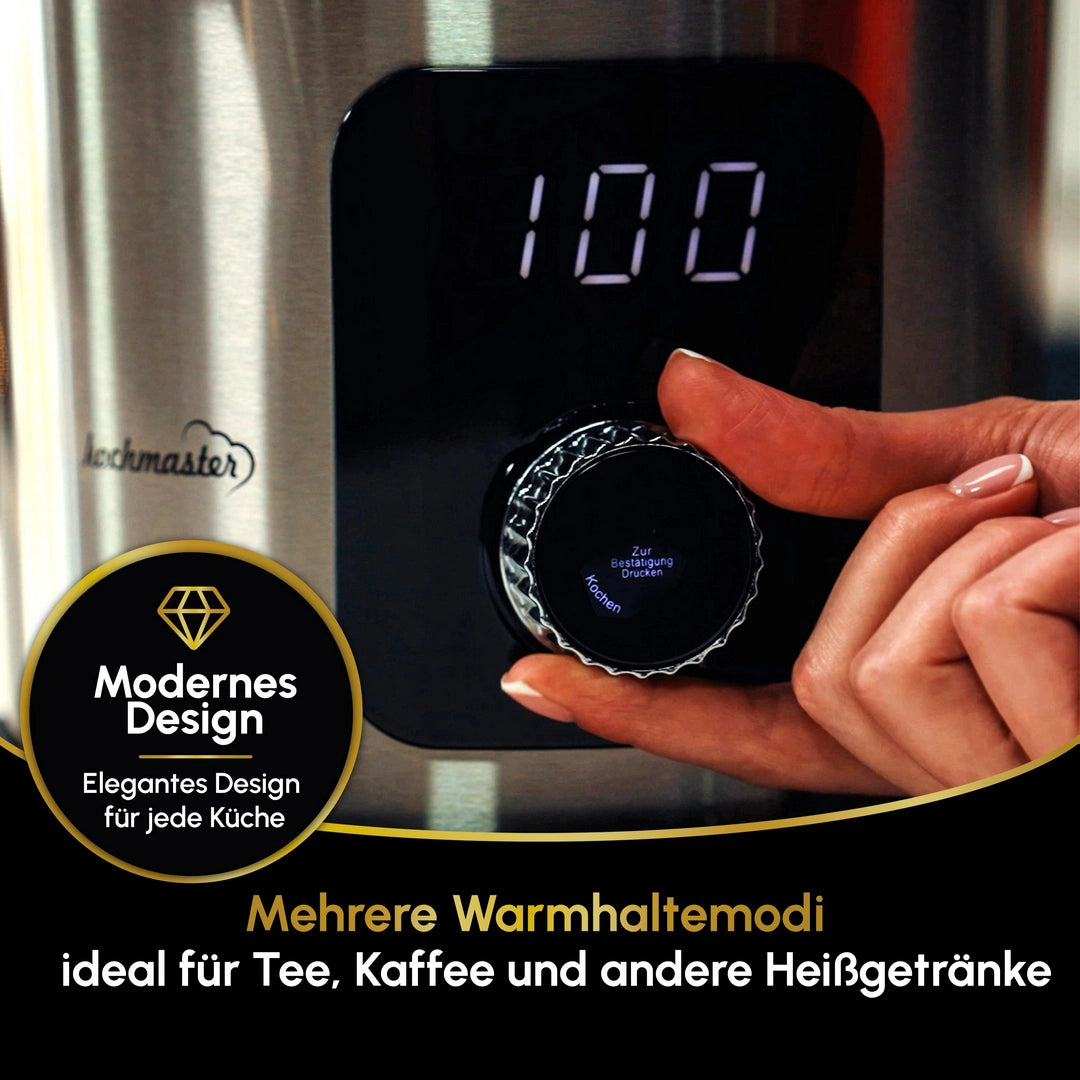 KOCHMASTER Aura Elektrische Samowar aus Edelstahl