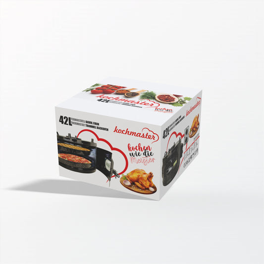 Kochmaster Trommel Backofen 42 Liter Backblech 2 tlg.